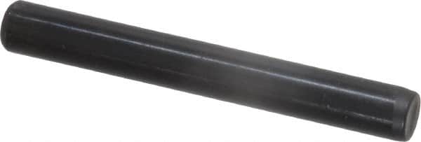 Holo-Krome - 1/4" Diam x 2" Pin Length Grade 8 Alloy Steel Standard Dowel Pin - Black Luster Finish, C 47-58 & C 60 (Surface) Hardness, 1 Beveled & 1 Rounded End - Exact Tooling