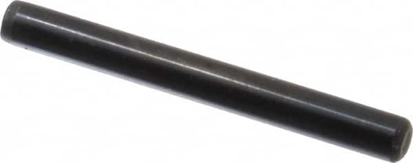 Holo-Krome - 1/4" Diam x 2-1/4" Pin Length Grade 8 Alloy Steel Standard Dowel Pin - Black Luster Finish, C 47-58 & C 60 (Surface) Hardness, 1 Beveled & 1 Rounded End - Exact Tooling