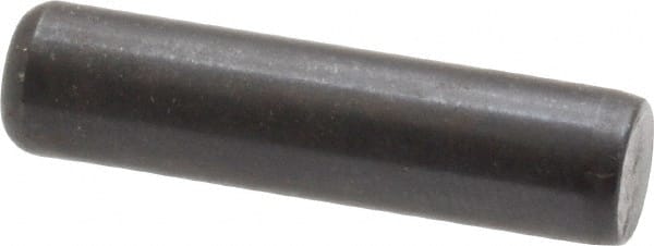 Holo-Krome - 5/16" Diam x 1-1/4" Pin Length Grade 8 Alloy Steel Standard Dowel Pin - Black Luster Finish, C 47-58 & C 60 (Surface) Hardness, 1 Beveled & 1 Rounded End - Exact Tooling