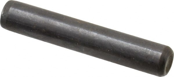 Holo-Krome - 5/16" Diam x 1-3/4" Pin Length Grade 8 Alloy Steel Standard Dowel Pin - Black Luster Finish, C 47-58 & C 60 (Surface) Hardness, 1 Beveled & 1 Rounded End - Exact Tooling
