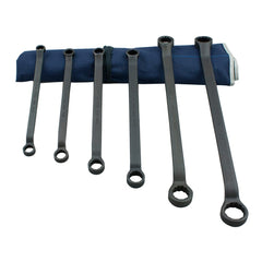 Martin Tools - 6 Pc, 3/8 x 7/16 - 13/16 x 7/8", 12-Point Double Offset Box Wrench Set - Exact Tooling
