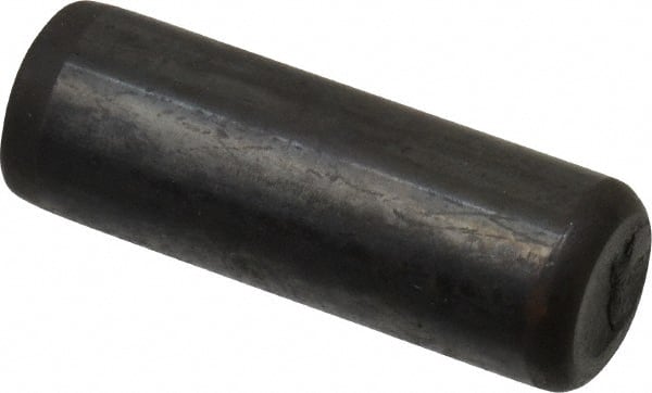 Holo-Krome - 7/16" Diam x 1-1/4" Pin Length Grade 8 Alloy Steel Standard Dowel Pin - Black Luster Finish, C 47-58 & C 60 (Surface) Hardness, 1 Beveled & 1 Rounded End - Exact Tooling