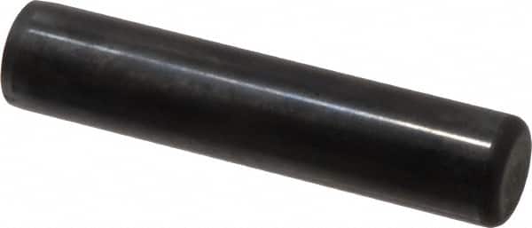Holo-Krome - 3/4" Diam x 3-1/2" Pin Length Grade 8 Alloy Steel Standard Dowel Pin - Black Luster Finish, C 47-58 & C 60 (Surface) Hardness, 1 Beveled & 1 Rounded End - Exact Tooling