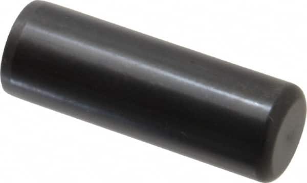 Holo-Krome - 7/8" Diam x 2-1/2" Pin Length Grade 8 Alloy Steel Standard Dowel Pin - Black Luster Finish, C 47-58 & C 60 (Surface) Hardness, 1 Beveled & 1 Rounded End - Exact Tooling