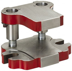 Anchor Danly - 4" Guide Post Length, 1" Die Holder Thickness, 5" Radius, Back Post Steel Die Set - 6-3/4" Overall Width x 4-13/16" Overall Depth - Exact Tooling
