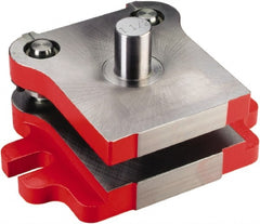 Anchor Danly - 4" Guide Post Length, 1" Die Holder Thickness, 5" Radius, Back Post Steel Die Set - 6-3/4" Overall Width x 4-13/16" Overall Depth - Exact Tooling