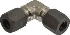 Made in USA - 1/2" OD, Grade 316Stainless Steel Union Elbow - -75 to 750°F, 3/4" Hex, Comp x Comp Ends - Exact Tooling