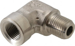 Made in USA - 1/8" Grade 316 Stainless Steel Pipe Fitting - FNPTF x MNPTF End Connections - Exact Tooling