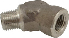 Made in USA - 1/2" Grade 316 Stainless Steel Pipe Fitting - FNPTF x MNPTF End Connections, 3,000 psi - Exact Tooling