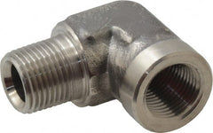 Made in USA - 3/8" Grade 316 Stainless Steel Pipe Fitting - FNPTF x MNPTF End Connections - Exact Tooling