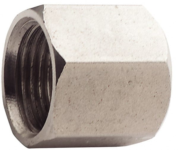 Made in USA - 1-1/2" Tube OD, 37° Stainless Steel Flared Tube Nut - 1-7/8-12 UNF, Flare Ends - Exact Tooling
