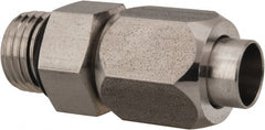 Made in USA - 3/8" Tube OD, 37° Stainless Steel Flared Tube Male Connector - 9/16-18 UNF, Flared to Male SAE O-Ring Ends - Exact Tooling