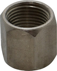 Made in USA - 1/2" Tube OD, 37° Stainless Steel Flared Tube Nut - 3/4-16 UNF, Flare Ends - Exact Tooling