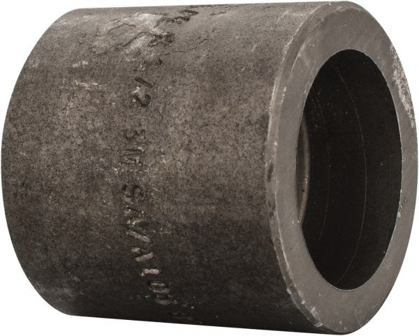 Made in USA - Size 3/4 x 1/2", Class 3,000, Forged Carbon Steel Black Pipe Reducing Coupling - 3,000 psi, Socket Weld End Connection - Exact Tooling