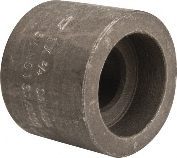 Made in USA - Size 1 x 3/4", Class 3,000, Forged Carbon Steel Black Pipe Reducing Coupling - 3,000 psi, Socket Weld End Connection - Exact Tooling