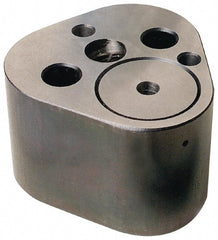 Dayton Lamina - 5/8" Shank Diam, 2-1/8" Base Length x 2-3/32" Base Width x 1-1/4" Base Height, 3/8-16 Thread, Alloy Steel Mold Punch Retainer - 1/4" Dowel Diam, 3/4" Length Between Dowel & Screw, 1-1/2" Thread Length, Ball Lock, Light Duty (LRT) Series - Exact Tooling