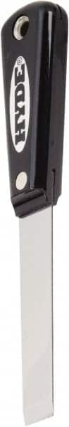 Hyde Tools - 3/4" Wide Chisel Edge Blade Carbon Steel Putty Knife - Stiff, Nylon Handle - Exact Tooling