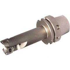 Iscar - 1-1/4" Cut Diam, 0.622" Max Depth of Cut, Indexable Square Shoulder End Mill - HM90 APCR 1605.. Inserts, HSK63A Taper Shank, 90° Lead Angle, Through Coolant, Series Helialu - Exact Tooling