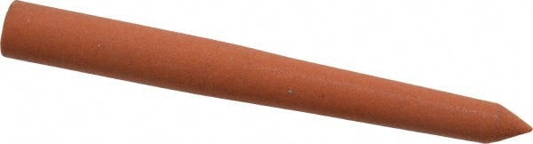 Norton - 3" Long x 5/16" Diam x 5/16" Thick, Aluminum Oxide Sharpening Stone - Round, Fine Grade - Exact Tooling