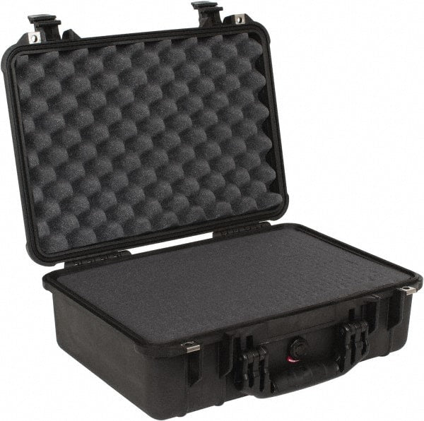 Pelican Products, Inc. - 14-1/16" Wide x 14-1/16" Deep x 6-15/16" High, Clamshell Hard Case - Black, Plastic - Exact Tooling
