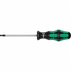 Wera - T15 Torx Driver - 3-1/8" Blade Length, 7-1/64" OAL, Ergonomic Handle, Chrome Plated Steel - Exact Tooling