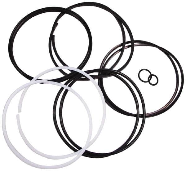 Parker - Buna Nitrile Accumulator Seal Kit - Includes V O-Ring Piston Seal, V O-Ring Backups, PTFE Glide Rings, O-Ring, O-Ring Backup, Gas Valve O-Ring, Use with 2 Inch Bore Piston Accumulator - Exact Tooling