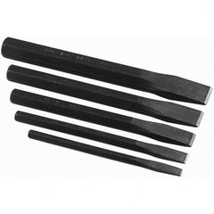 SK - Chisel Sets - 5PC 1/4-3/4" FLAT CHISEL SET - Exact Tooling