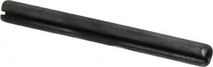 Made in USA - 5/32" Diam x 1-1/2" Long Slotted Spring Pin - Grade 1070-1090 Alloy Steel, Black Oxide Finish - Exact Tooling