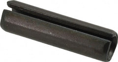 Made in USA - 3/8" Diam x 1-3/8" Long Slotted Spring Pin - Grade 1070-1090 Alloy Steel, Black Oxide Finish - Exact Tooling
