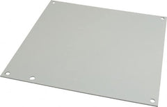 Cooper B-Line - 8-7/8" OAW x 8-7/8" OAH Powder Coat Finish Electrical Enclosure Nonperforated Panel - 10" x 10" Box, 14 Gauge Steel, Use with 10106-12CHC/10108-12CHC - Exact Tooling