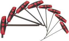 Wiha - 8 Piece T-Handle Hex Key Set - Hex Range 2 to 10mm - Exact Tooling