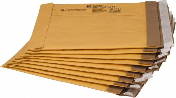 Made in USA - 12" Long x 8-1/2" Wide Peel-Off Self-Seal Jiffy Padded Mailer - Exact Tooling