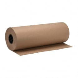 Made in USA - 900' Long x 24" Wide Roll of Recycled Kraft Paper - 8-1/2" OD, 40 Lb Paper Weight, 26 Lb per Roll - Exact Tooling