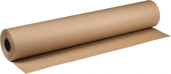 Made in USA - 900' Long x 48" Wide Roll of Recycled Kraft Paper - 8-1/2" OD, 40 Lb Paper Weight, 53 Lb per Roll - Exact Tooling