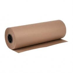 Made in USA - 720' Long x 24" Wide Roll of Recycled Kraft Paper - 8-1/2" OD, 50 Lb Paper Weight, 26 Lb per Roll - Exact Tooling
