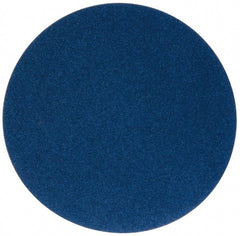 Norton - 16" Diam, 60 Grit Zirconia Alumina Adhesive PSA Disc - Coarse Grade, Blue, Y Weighted Backing, Flexible - Exact Tooling