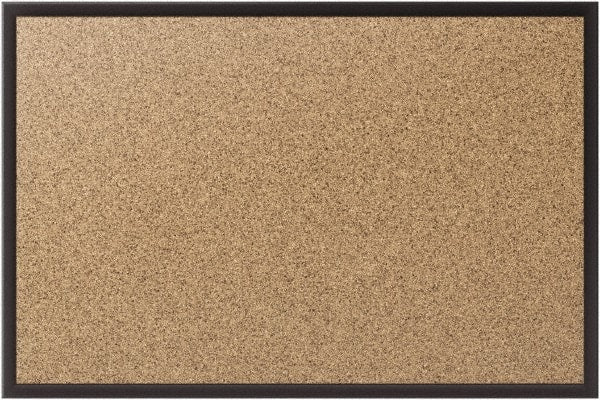 Quartet - 36" Wide x 24" High Open Cork Bulletin Board - Natural (Color) - Exact Tooling