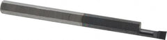 Scientific Cutting Tools - 0.08" Min Bore Diam, 0.2" Max Bore Depth, 1/8 Shank Diam, Boring Bar - Right Hand Cut, Solid Carbide, AlTiN+ Finish - Exact Tooling