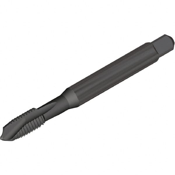 Kennametal - 5/16-24, 3 Flute, Oxide Finish, Vanadium High Speed Steel Spiral Point Tap - Plug Chamfer, Right Hand Thread, 90mm OAL, 15mm Thread Length, 8mm Shank Diam, 2B Class of Fit, Series T820 - Exact Tooling