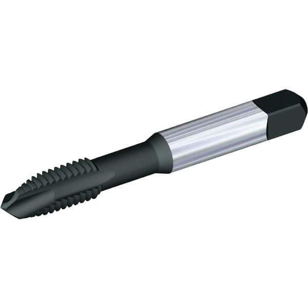 Kennametal - 1-1/8 - 12, 4 Flute, Oxide Finish, Vanadium High Speed Steel Spiral Point Tap - Plug Chamfer, Right Hand Thread, 138.2mm OAL, 43.5mm Thread Length, 22.73mm Shank Diam, Series T820 - Exact Tooling