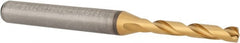 Kennametal - 3.5mm 140° Solid Carbide Jobber Drill - Multilayer TiAlN Finish, Right Hand Cut, Spiral Flute, Straight Shank, 66mm OAL, Standard Point - Exact Tooling