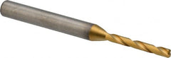 Kennametal - 3.1mm 140° Solid Carbide Jobber Drill - Multilayer TiAlN Finish, Right Hand Cut, Spiral Flute, Straight Shank, 66mm OAL, Standard Point - Exact Tooling