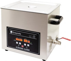 Graymills - Bench Top Water-Based Ultrasonic Cleaner - 1.7 Gal Max Operating Capacity, 304 Stainless Steel Tank, 304.8mm High x 13" Long x 7" Wide, 120 Input Volts - Exact Tooling