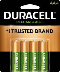 Duracell - Size AA, NiMH, 4 Pack, Standard Battery - 1.2 Volts, Button Tab Terminal, 61951-2:2003-04 - Exact Tooling