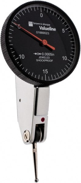 TESA Brown & Sharpe - 0 to 0.03", 0.000000" Graduation, Horizontal Dial Test Indicator - Exact Tooling
