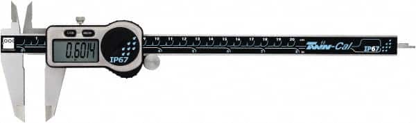 TESA Brown & Sharpe - 0 to 200mm Range, 0.01mm Resolution, IP67 Electronic Caliper - Stainless Steel with 50mm Stainless Steel Jaws, 0.03mm Accuracy - Exact Tooling