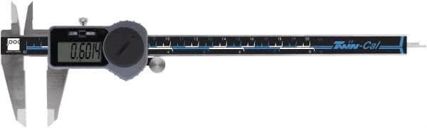 TESA Brown & Sharpe - 0 to 200mm Range, 0.01mm Resolution, IP40 Electronic Caliper - Stainless Steel with 50mm Stainless Steel Jaws, 0.03mm Accuracy - Exact Tooling