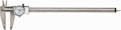 TESA Brown & Sharpe - 0" to 12" Range, 0.001" Graduation, 0.1" per Revolution, Dial Caliper - White Face, 2.5" Jaw Length, Accurate to 0.02mm/0.03mm - Exact Tooling