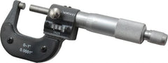 Value Collection - 0 to 1" Range, 0.0001" Graduation, Mechanical Outside Micrometer - Ratchet Stop Thimble, Digital Counter - Exact Tooling