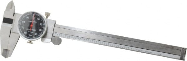Value Collection - 0" to 6" Range, 0.001" Graduation, 0.1" per Revolution, Dial Caliper - Black Face - Exact Tooling